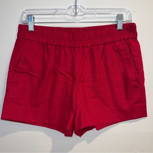 J. CREW Women’s Red Boardwalk Pull On Shorts Size 2 NEW - Picture 1 of 5